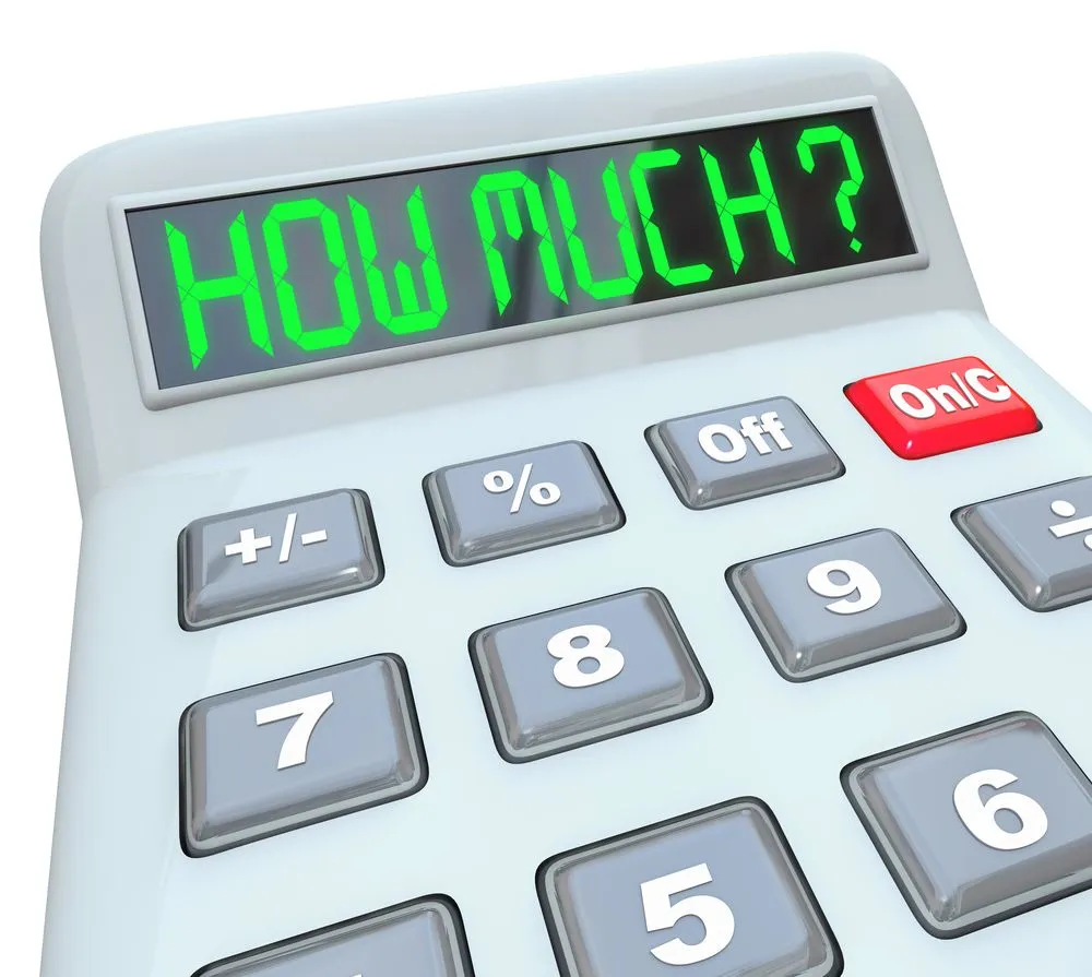 An image featuring a calculator display showing 'HOW MUCH?' on its screen.