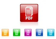 Pdf square web glossy icons
